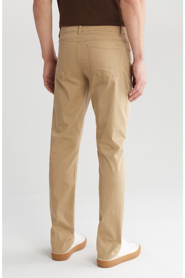 Flat Front Stretch Comfort Slim Leg Pants, Alternate, color, BRITISH TAN