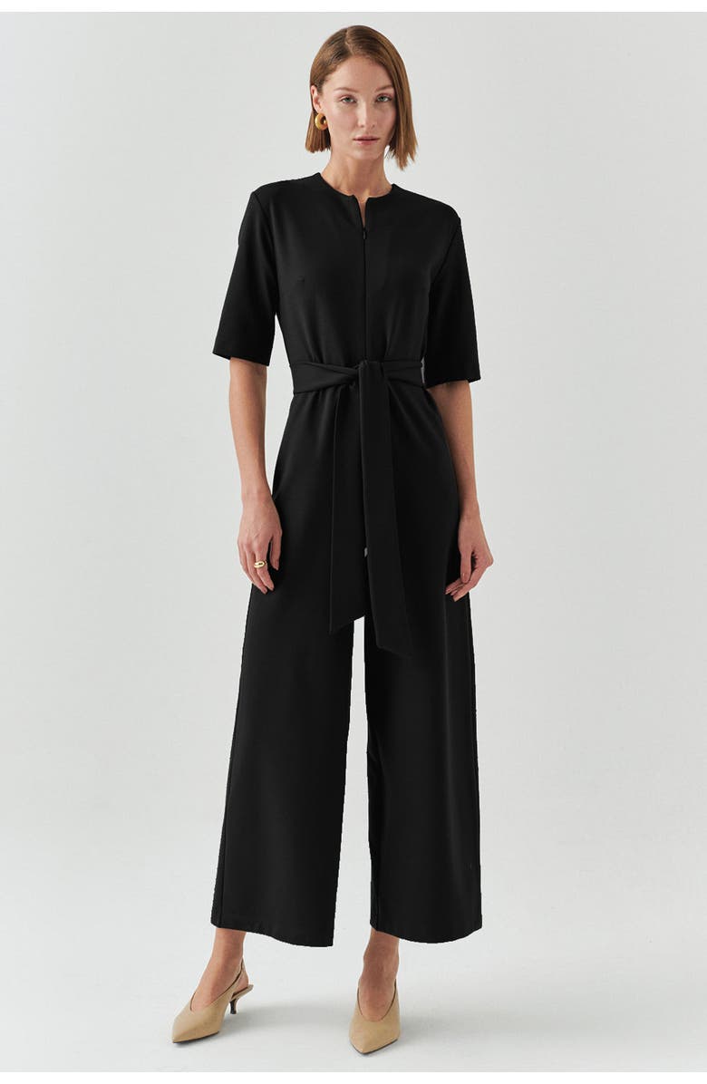 Exquise Cynthia Jumpsuit, Main, color, Black
