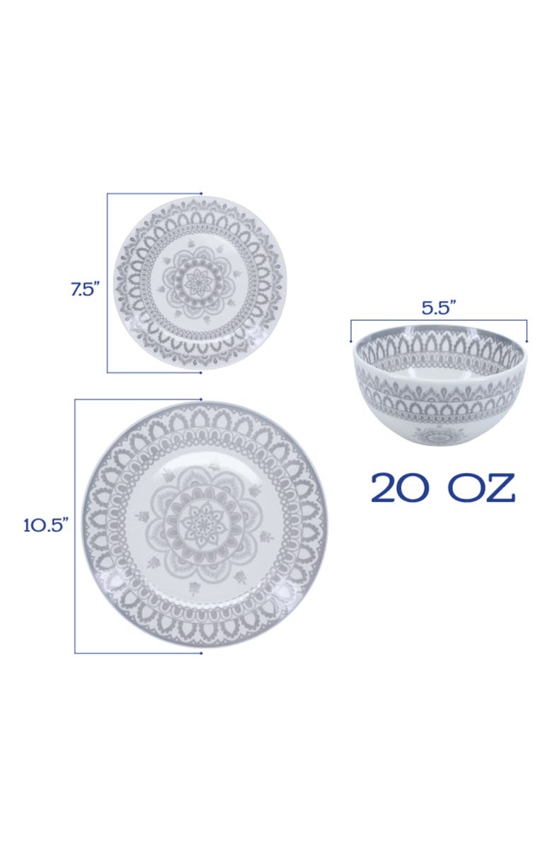 BIA Cordon Bleu 20-Piece Arabesque Stone Dining Set, Alternate, color, Stone