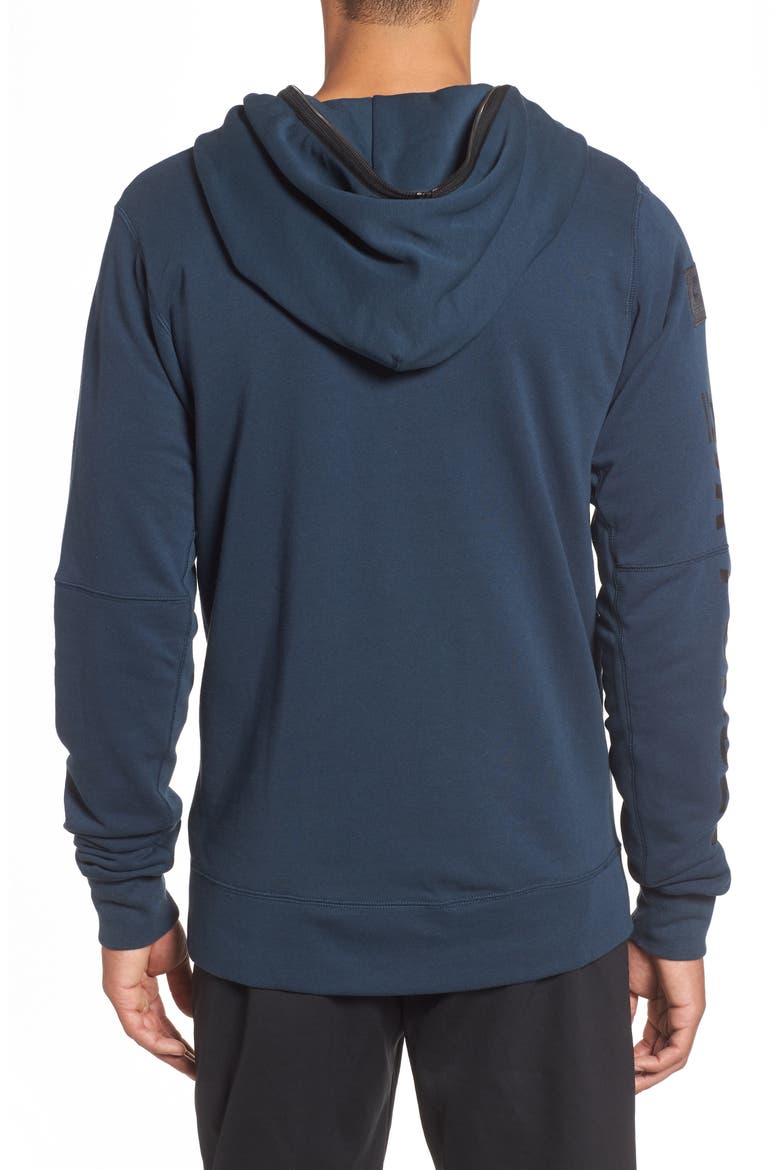 Air Force One Zip Hoodie Jacket, Alternate, color, ARMORY NAVY/ BLACK