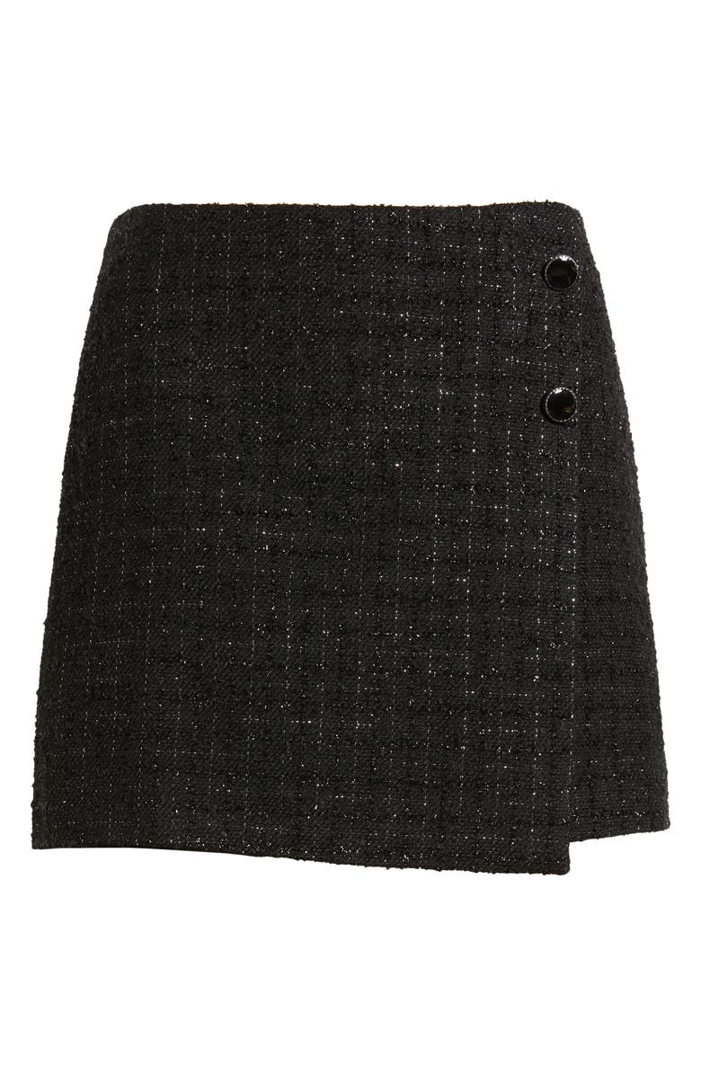Open Edit Tweed Miniskirt, Alternate, color, Black