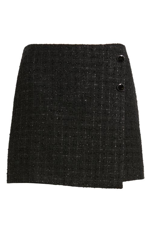 Open Edit Tweed Miniskirt In Black