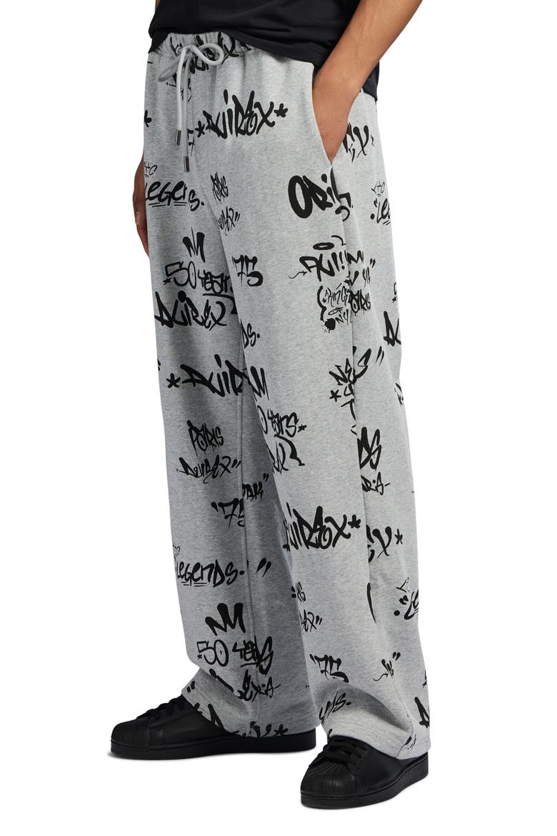 Graffiti Sweatpants, Alternate, color, HEATHER GREY