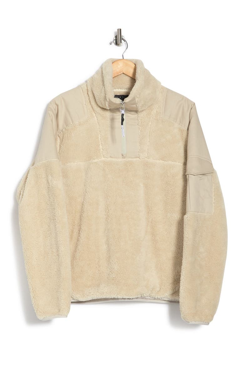 rag & bone Logan Faux Shearling Pullover, Alternate, color, 