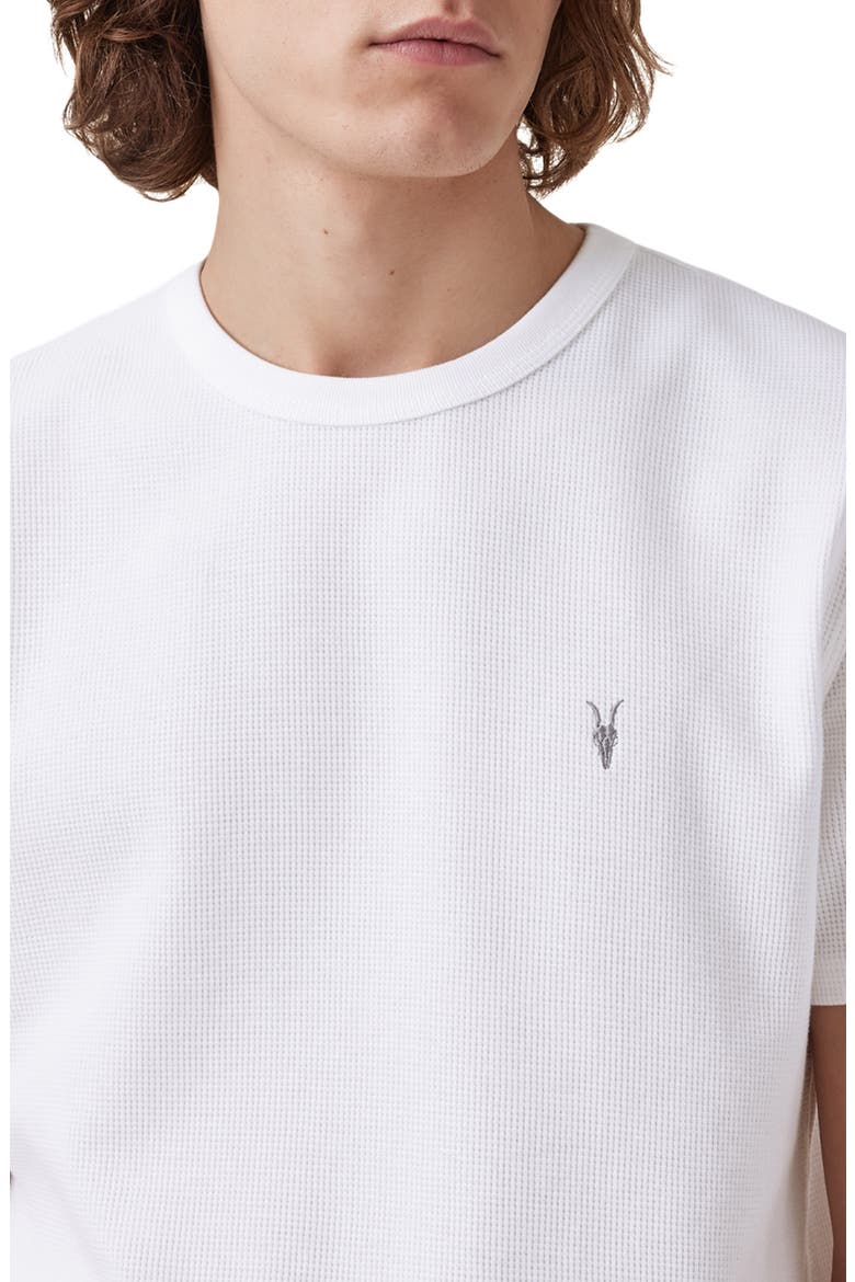 Ellis Waffle Knit Cotton T-Shirt, Alternate, color, CHALK WHITE