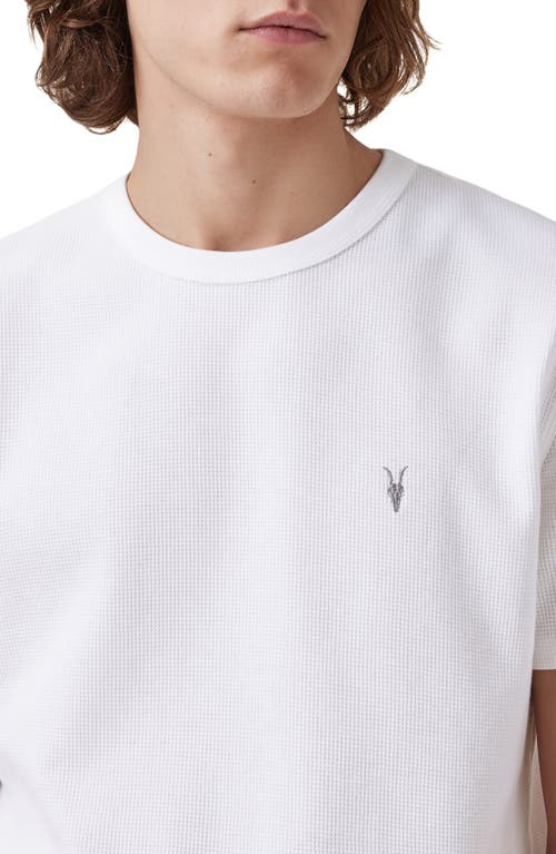 Allsaints Mens Opticwhite Tonic Crewneck Cotton-jersey T-shirt Xl In Chalk White