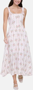 Blu Pepper Lace Trim Corset Fit & Flare Dress