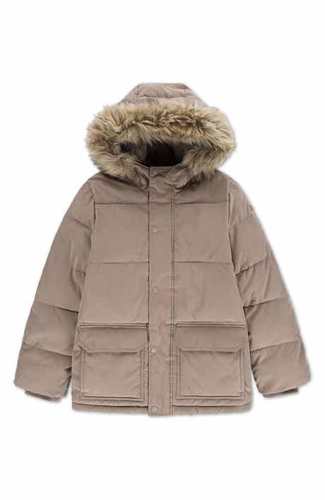 abercrombie kids Kids' Heavyweight Parka with Faux Fur Trim