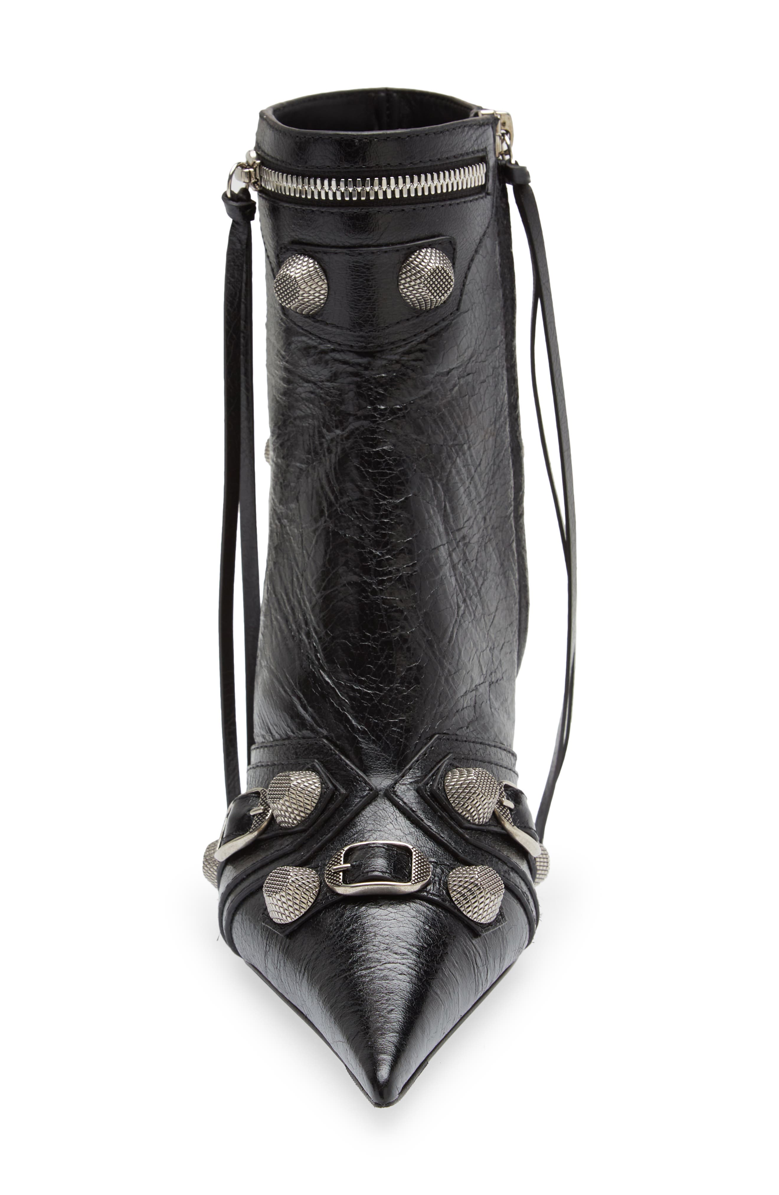 Balenciaga Cagole Leather Bootie, Alternate, color, 