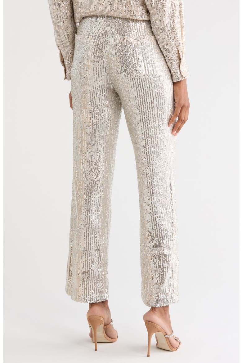 Disco Sequin Straight Leg Pants, Alternate, color, CHAMPAGNE