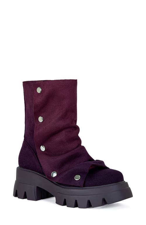 Azalea Wang Bharti Lug Sole Bootie In Purple