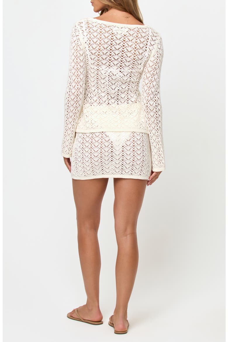 Nova Sheer Cotton Cover-Up Top, Alternate, color, CREAM
