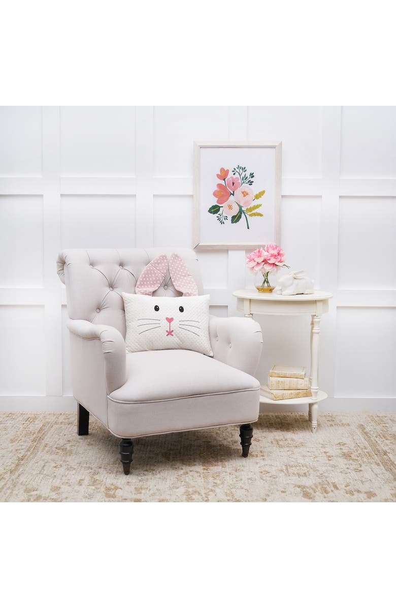 C&F Home Girl Easter Bunny w/ Flap Ears Decorative Accent Pillow, 13" x 18", Alternate, color, Pink