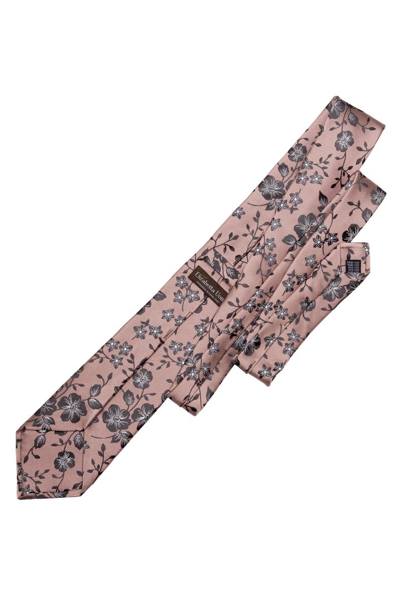 Silvio - Silk Jacquard Tie for Men, Alternate, color, Dusty Rose