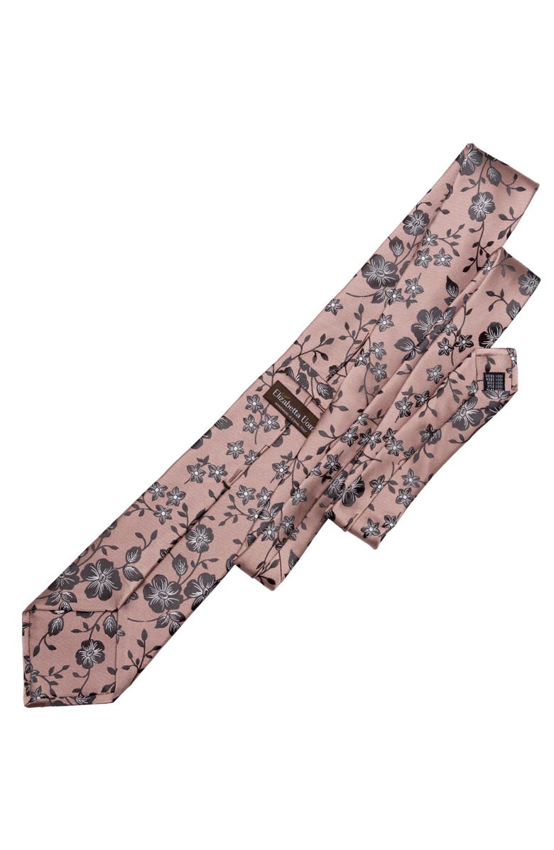 Elizabetta Silvio - Silk Jacquard Tie for Men, Alternate, color, Dusty Rose