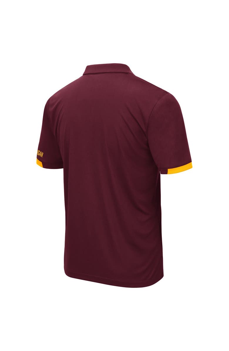 COLOSSEUM Men's Colosseum Maroon Central Michigan Chippewas Santry Lightweight Polo, Alternate, color, 