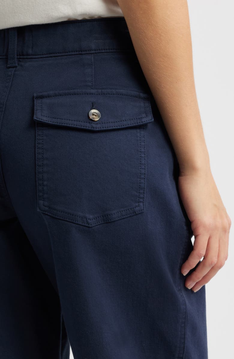 Caslon<sup>®</sup> Crop Barrel Twill Pants, Alternate, color, Navy Blazer