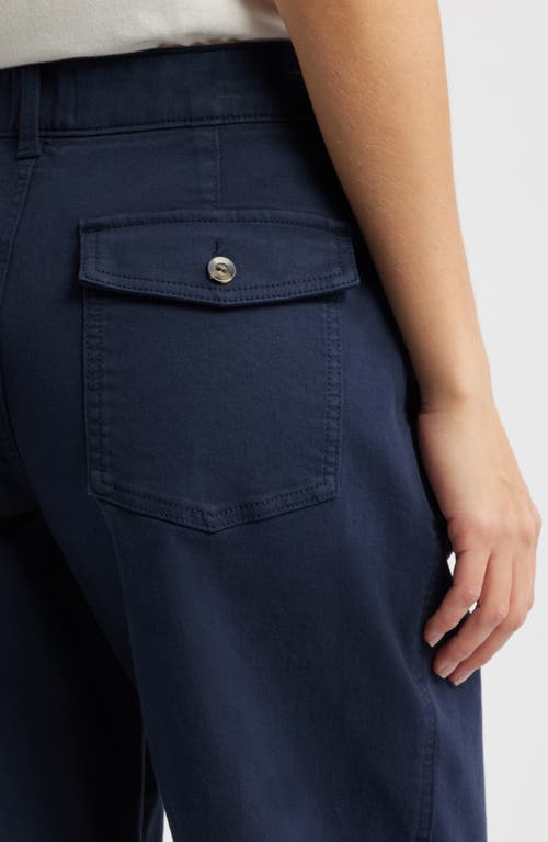 Caslonr Caslon(r) Crop Barrel Twill Pants In Navy Blazer
