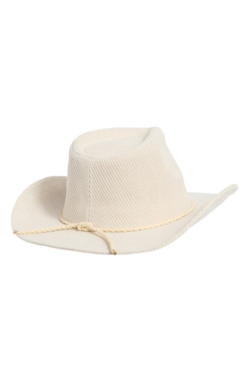 David & Young Corduroy Cowboy Hat In White