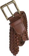 Brooks Brothers Natural Wax Pull Up Leather Belt