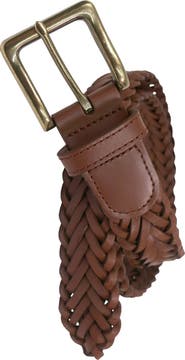 Brooks Brothers Natural Wax Pull Up Leather Belt