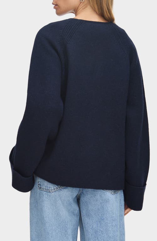 Aligne Hampton Double Breasted Cardigan In Blue