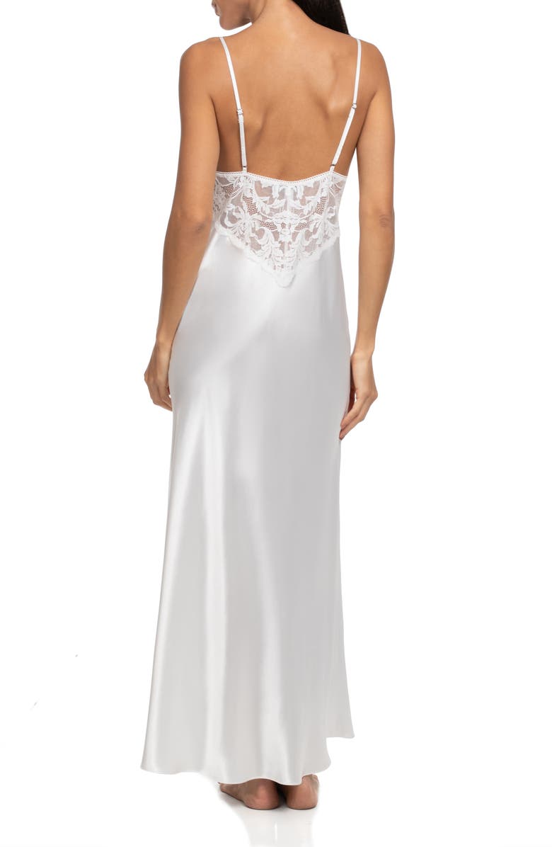 In Bloom by Jonquil Lorena Lace & Satin Nightgown, Alternate, color, Ivory