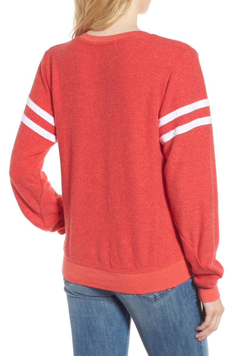 Naughty Nice Whatever Sweatshirt, Alternate, color, RED LINE