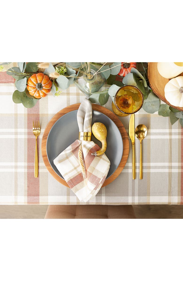 Design Imports Cozy Picnic Plaid Cotton Tablecloth, Alternate, color, Cozy Picnic Plaid