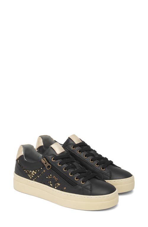 Nerogiardini Glitter Side Zip Platform Sneaker In Black