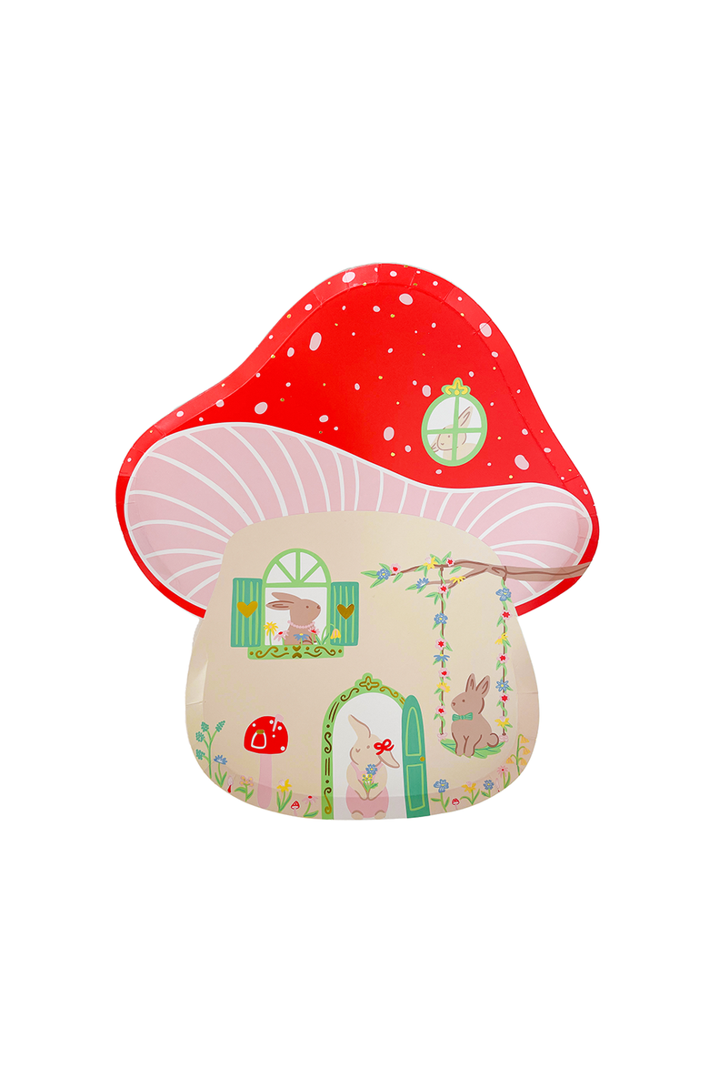 Daydream Society Bunnies In The Garden Mushroom House Large Plates, Main, color, Asssorted Pre-Pack