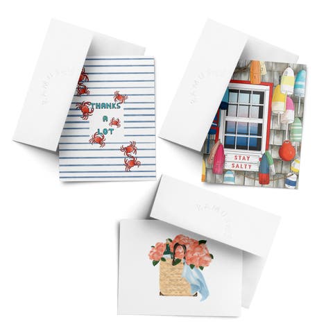 Everyday Greeting Card Pack (3ct) "Crabs, Peonies, Stay Salty"
