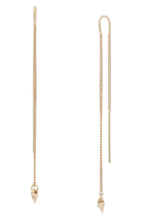 Pyramid Threader Earrings