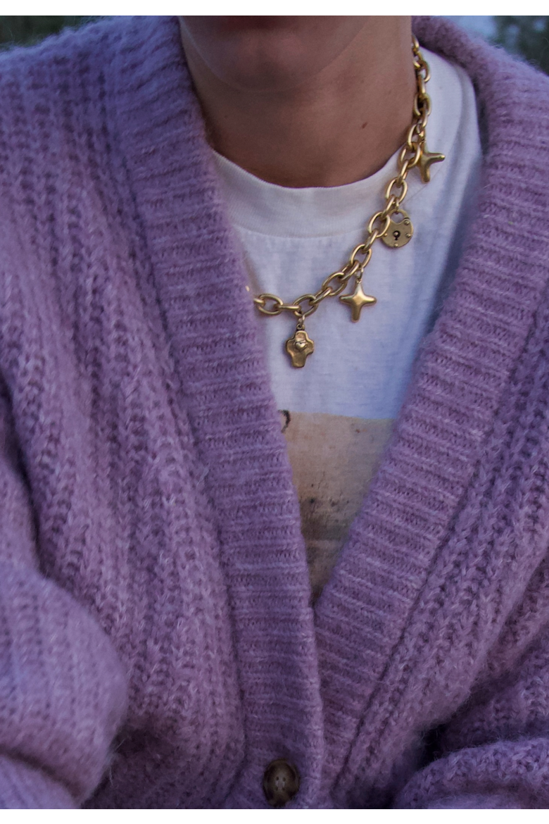 Lucky Necklace, Alternate, color, Gold
