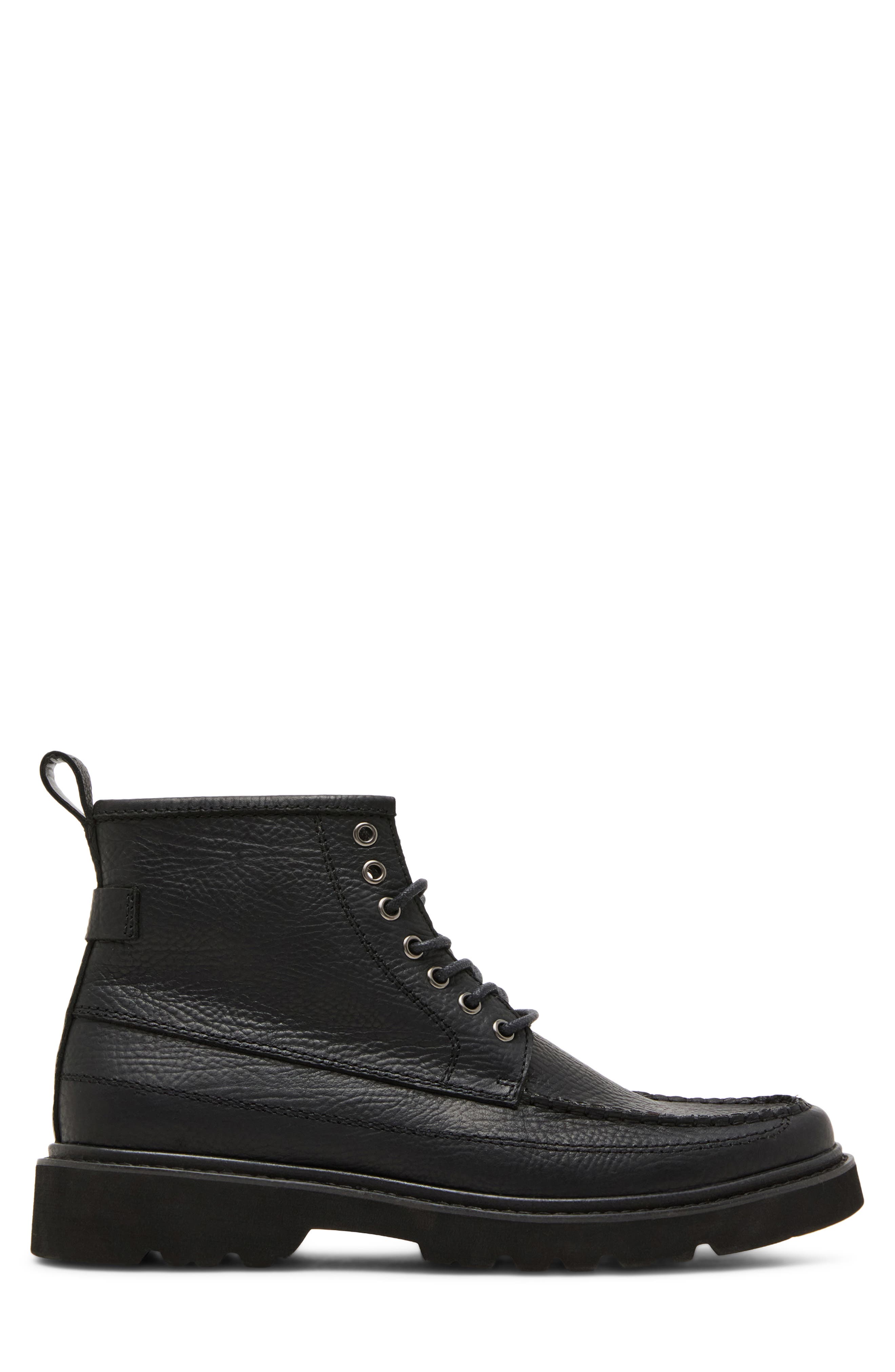 Steve Madden Daviston Moc Toe Boot, Alternate, color, Black