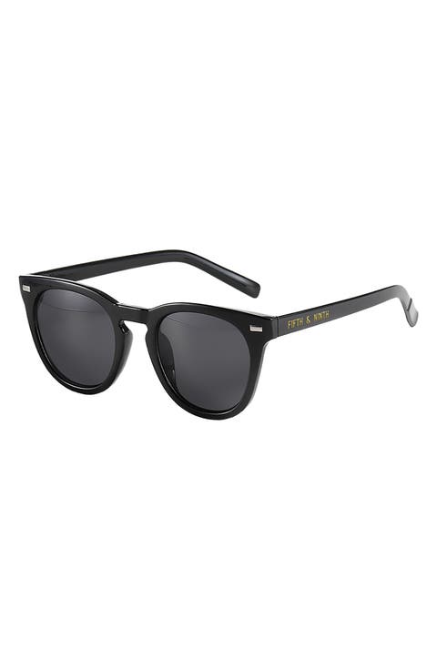 Raleigh 55mm Round Sunglasses