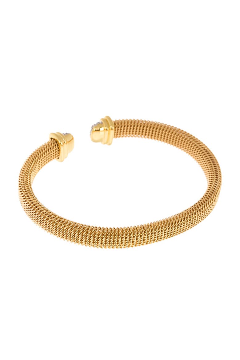 Two-Tone CZ Mesh Cuff Bracelet, Alternate, color, YELLOW