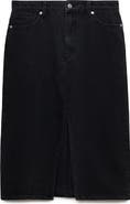 MANGO Denim Midi Skirt