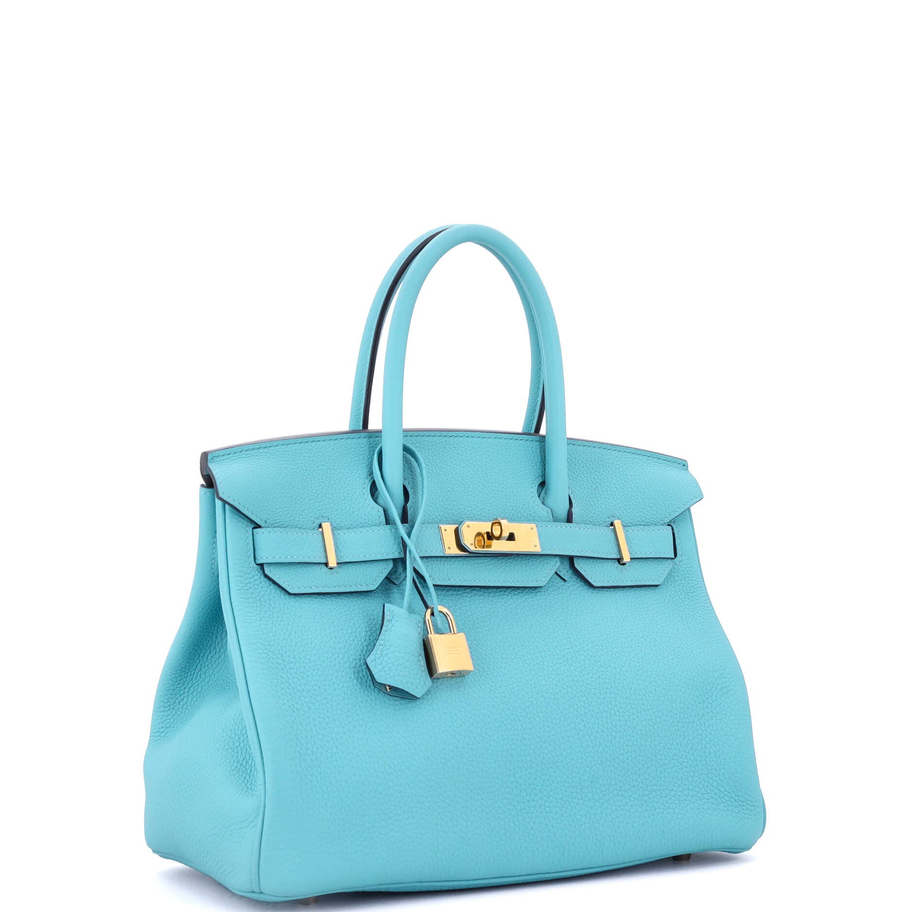Pre-Owned Hermes Birkin Handbag Blue Togo with Gold Hardware 30, Alternate, color, Bleu Du Nord