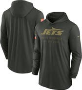 Nike Men's Nike Forest Green New York Jets 2025 Salute to Service Sideline Dri-FIT Lightweight Hooded Pullover