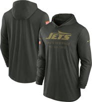 Nike Men's Nike Forest Green New York Jets 2025 Salute to Service Sideline Dri-FIT Lightweight Hooded Pullover