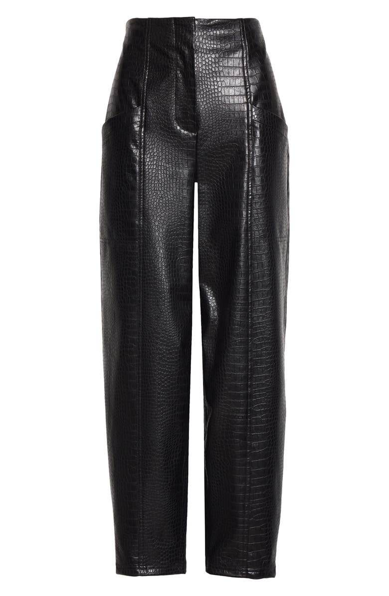 Veronica Beard Kita Faux Leather Ankle Pants, Alternate, color,