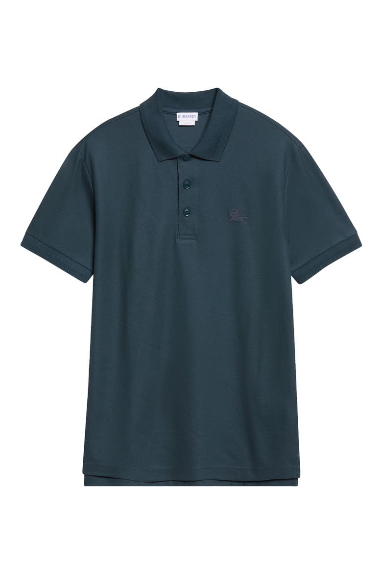Eddie Slim Fit Cotton Piqué Polo, Main, color, TEAL BLUE