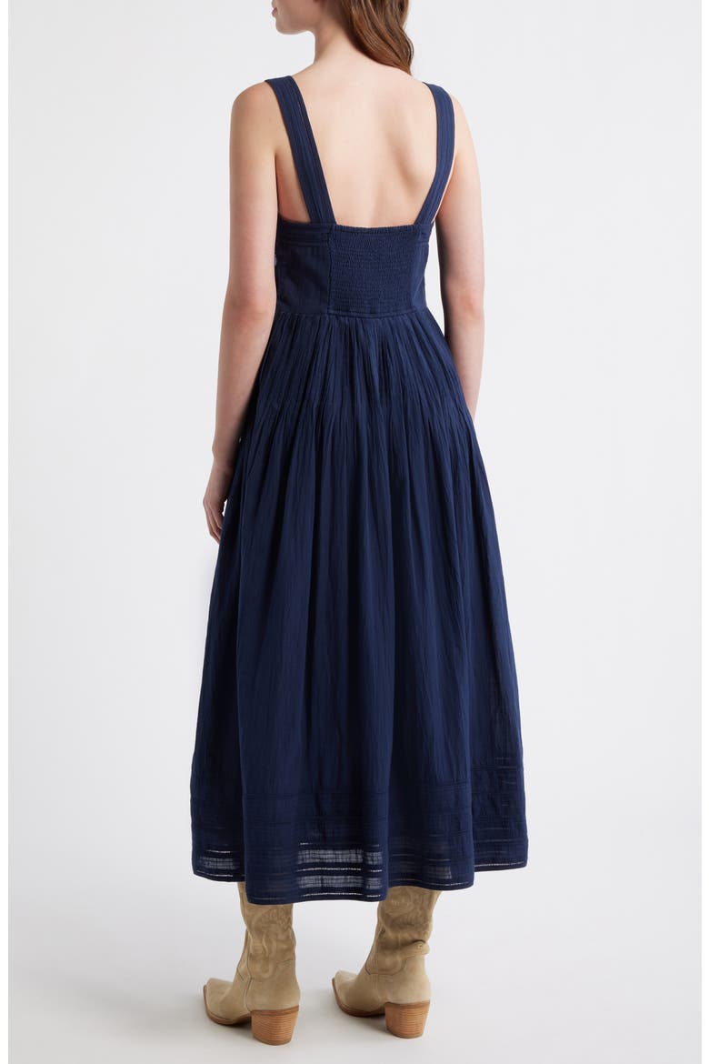 The Daybreak Cotton Midi Dress, Alternate, color, NAVY