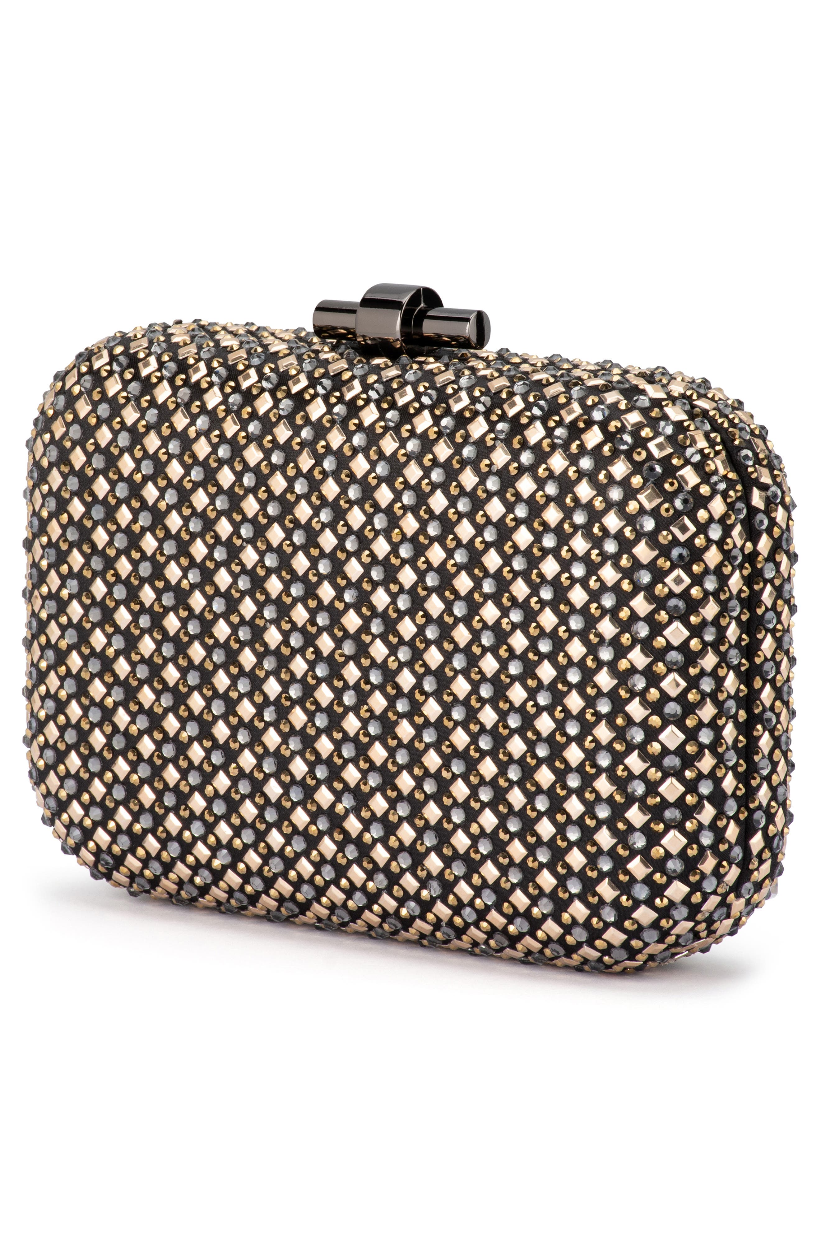 Olga Berg Ellen Hotfix Frame Clutch, Alternate, color, 