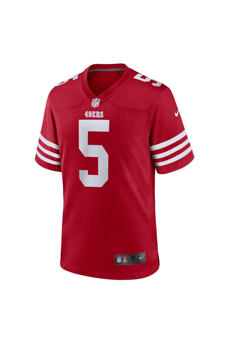 Men's Nike Trey Lance Scarlet San Francisco 49ers Game Player Jersey, Alternate, color, Scarlet