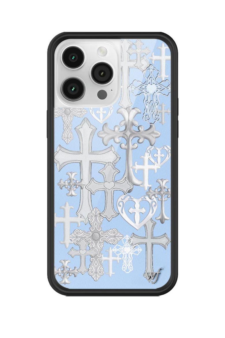 Cross Girl iPhone Case, Alternate, color, Blue