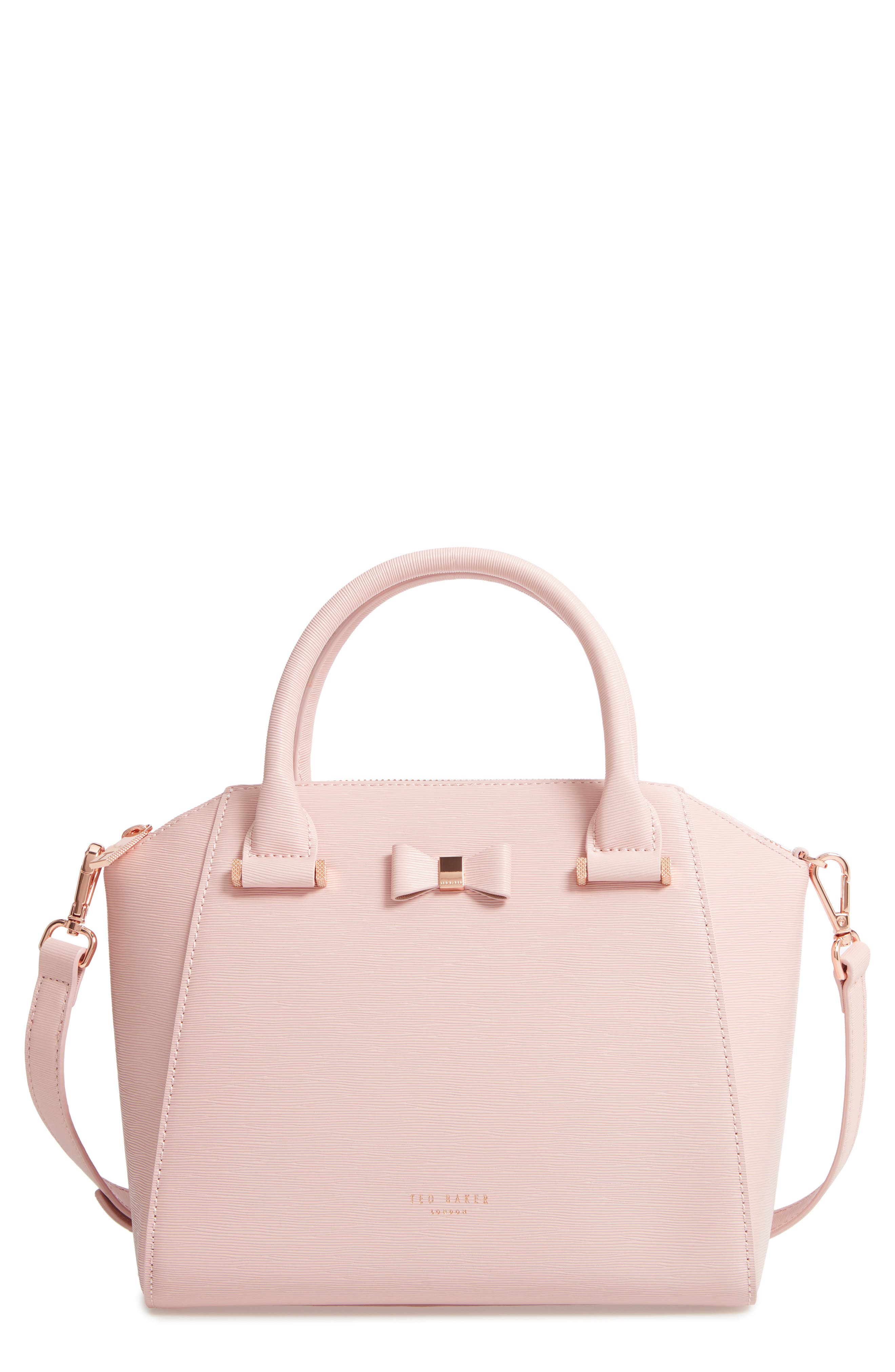 Bow Tote, Main, color, LIGHT PINK