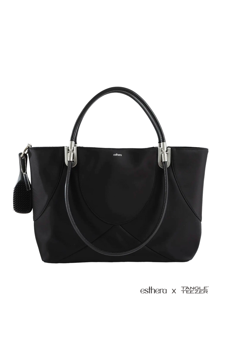 Esthera 4PM Maxi Nylon Handbag, Main, color, Black