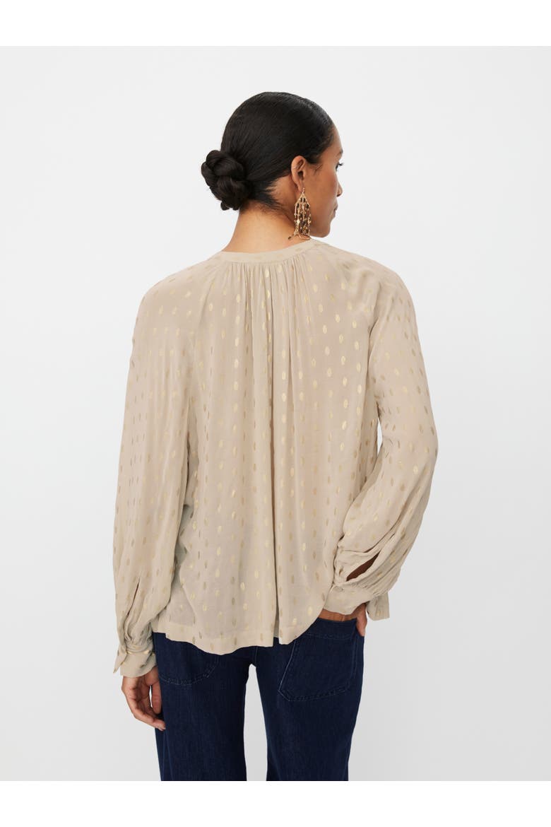 MaDornessa Long Sleeve Round Neck Blouse, Alternate, color, Oxford Tan